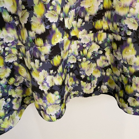 J. Crew NWT Cap Sleeve Dress Clover Floral Neon - Picture 10 of 11